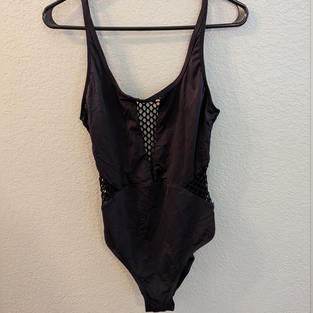 8 Black Mesh Swimsuit La Blanca